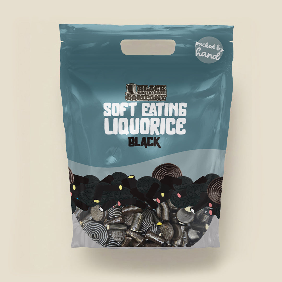 Soft Eating Black Liquorice – Mega Bag 1.5kg