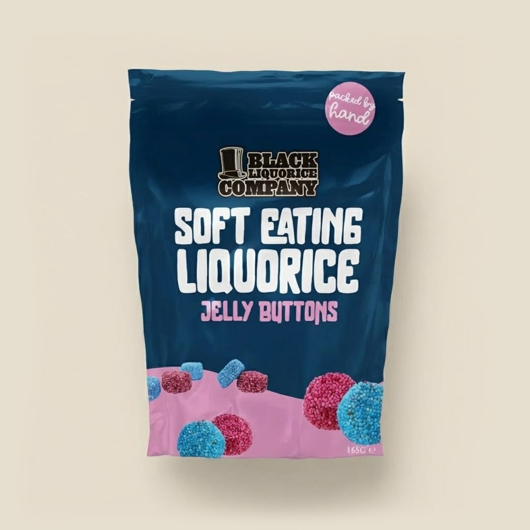 Aniseed Jelly Buttons Black Liquorice