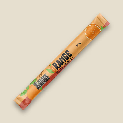 Soft Eating Orange Filled Liquorice Stick
