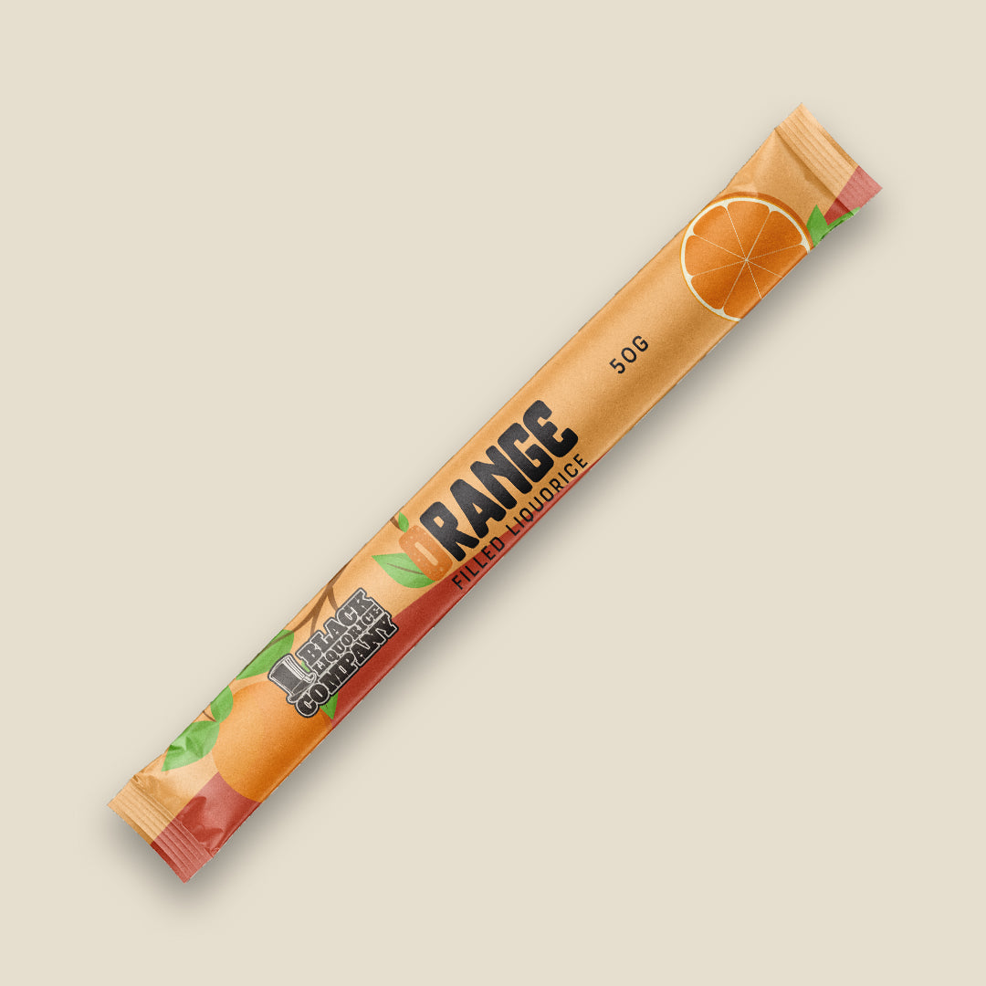 Soft Eating Orange Filled Liquorice Stick
